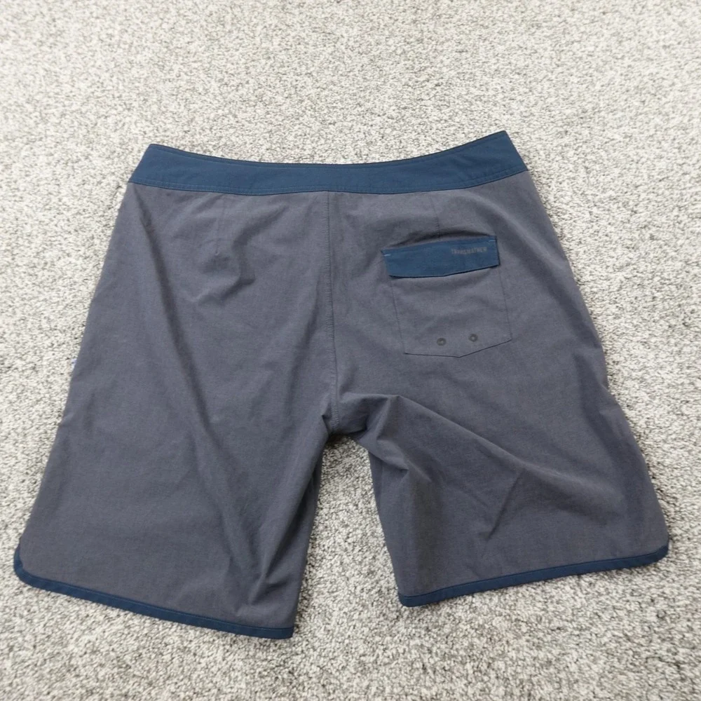 Travis Matthew Shorts Mens XL Blue‎ Gray Board Swim Trunks Surf Performance Golf